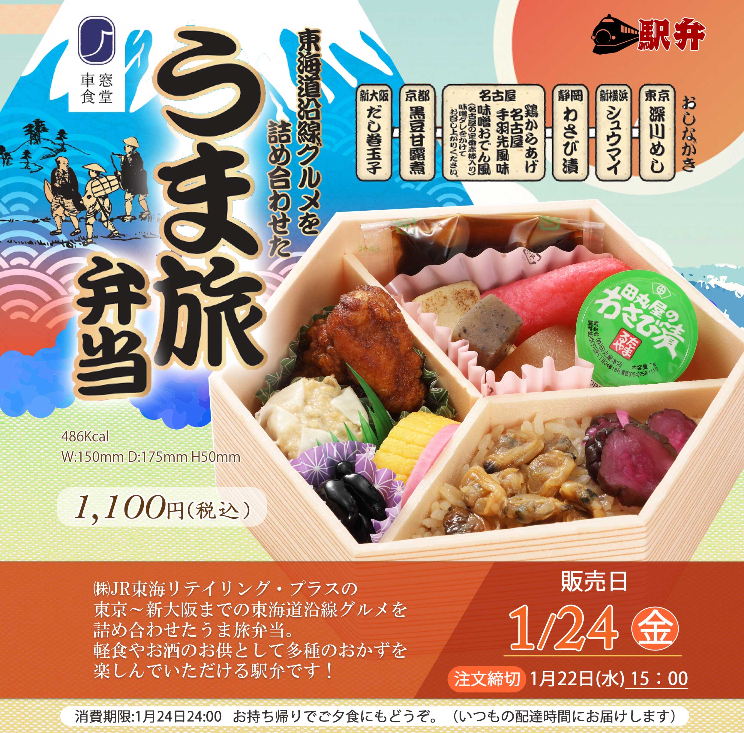 1月24日(金)駅弁「うま旅弁当」を販売します